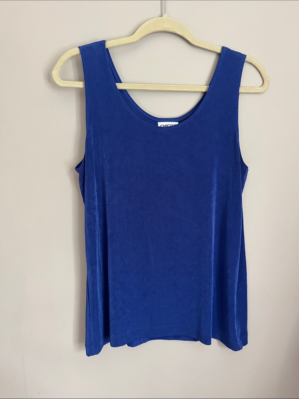 Chico's Travelers Microfiber Royal Blue Tank Top size large